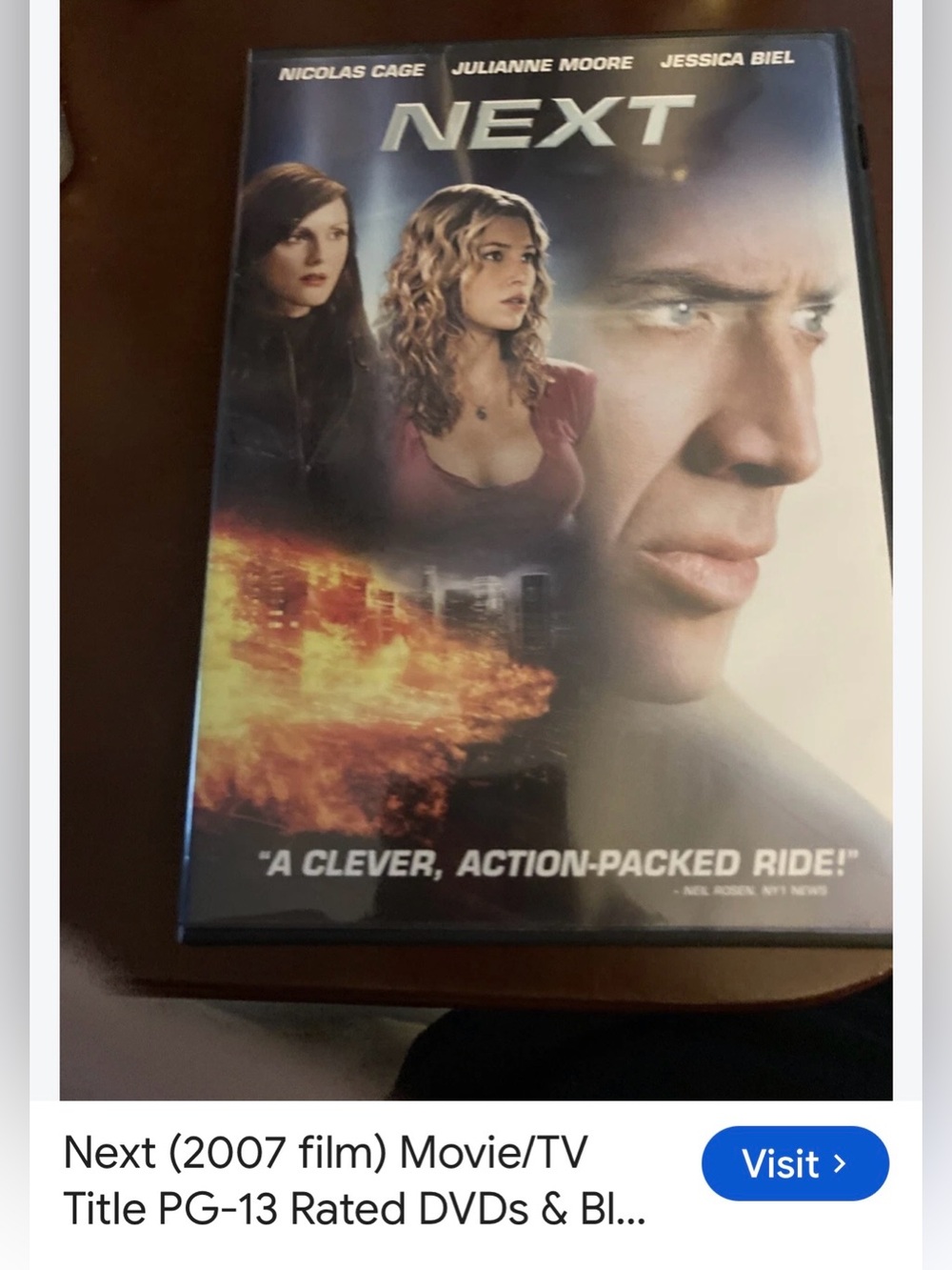 #3389**Next (2007) DVD - Nicolas Cage - Black